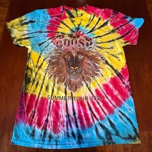 Goose Summer Tour 2024 Tie Dye Graphic T Shirt Large Jam Band Concert Tee